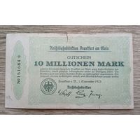 Werty71 Германия 10 миллионов 10000000 марок 1923 Франкфурт на Майне банкнота гроссгельд 2