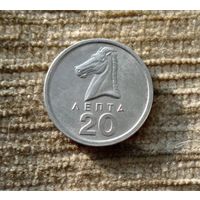 Werty71 Греция 20 лепт 1976 Лошадь Конь Блеск