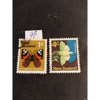 Нов.Зеландия  1976 2 м бабочки