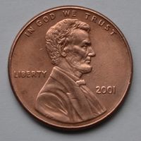 США, 1 цент 2001 г.