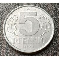 Германия - ГДР 5 пфеннигов, 1968    ( 1-6-6 )