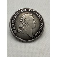 4 гроша (злотувка) 1766г. Станислав Август Понятовский. Коллекционное состояние.