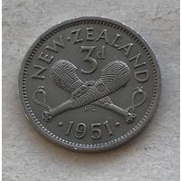 Новая Зеландия 3 пенса 1951 Георг VI
