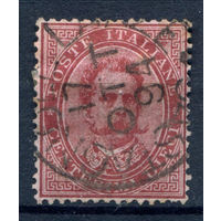 Италия (Королевство) - 1879г. - король Умберто I, 10 с - 1 марка - гашёная [Mi 38]. #1-It-8-A-2
