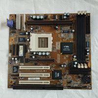 Редкая материнка ECS P6BAT-B на слот1 и сокет370.