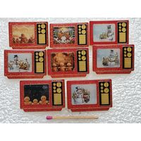 Комплект знаков 8 шт. С Новым годом! тяжёлые, цанги