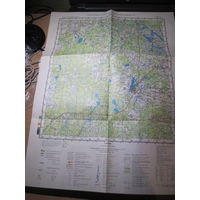 Карта Лепель ГУГК СМ СССР(масштаб 1 см=2 км) 1991 г. Торги!