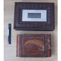 Все лоты с рубля.Шкатулки Минск,дерево. Ленинград ,карболит  з-д Комсомольской правды 50-е годы,СССР