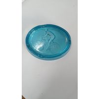 Редкая пепельница Неман купоросное стекло с рубля