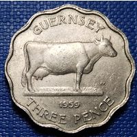 Гернси 3 пенса 1959 г.