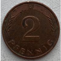 Германия 2 пфеннига 1986 г. D