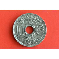 Франция 10 сантимов 1939 с 1 руб