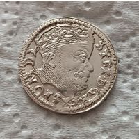 3 гроша 1586 Баторий Вильня в блеске