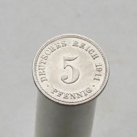 Германия 5 пфеннигов 1911 A