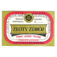 Этикетка пива Zloty Zdroj Польша П745