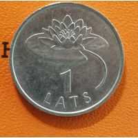 Латвия 2 Республика, 1 лат 2008 г., "Лилия",  KM# 92