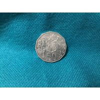 Австралия 50 центов. Герб Содружества.1996 - 2016гг.