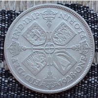 Великобритания 2 шиллинга (флорин) 1928 года. Георг V. Серебро! Предложите свою цену или обмен!