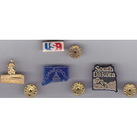 США: штат Иллинойс; штат Коннектикут; штат Южная Дакота (портреты президентов на скалах).