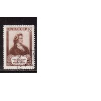 СССР-1955, (Заг.1725),  гаш.(с клеем), Ф.Шиллер