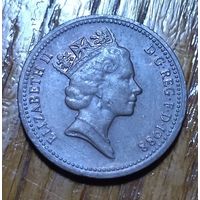 Великобритания, 1 пенни 1988 года