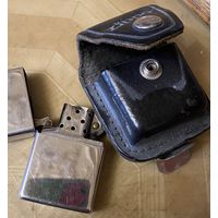Зажигалка ZIPPO в чехле и никелированном корпусе (300 шт. тираж)