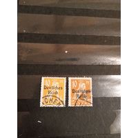 1920 Германия Рейх надпечатка разновидности оттенки цвета (3-8)