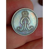 2 пфеннига 1864 года в превосходном состоянии!!! Ганновер