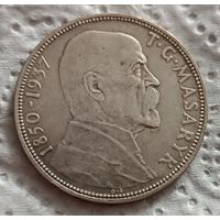 20 крон 1937 Чехословакия смерть президента Масарика