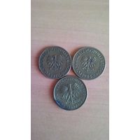 5 злотых 1976, 1984, 1987. Сборный лот, 3 монеты.