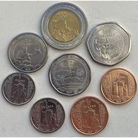 Центральная Африка 1, 2, 5, 10, 25, 50, 100, 200 франков 2024 г. Набор 8 монет