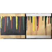 Живопись на доске диптих "Черное и белое"