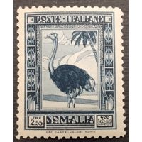 Итальянская колония Сомали 1932г. Страус. Высокая цена каталога.