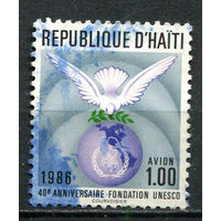 Гаити - 1987 - ЮНЕСКО 1G. Авиамарка - [Mi.1510] - 1 марка. Гашеная.  (Лот 12JM)-TG2P22