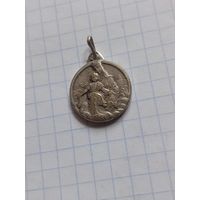 Старый католический кулон двухсторонний