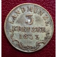 Саксен-Мейнинген 3 крейцера 1833