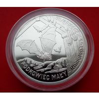 20 злотых 2010 Польша! Всемирная природа - Летучая мышь! Серебро 925 пробы 28,28 грамм! ОБМЕН!