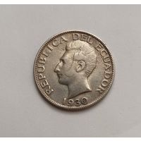 1 сукре. 1930 г. 720 пр., Антонио Хосе де Сукре. Эквадор. Тираж 400 тыс.