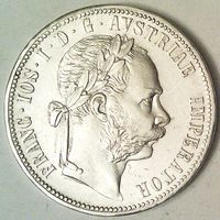 РАСПРОДАЖА!!! - АВСТРИЯ 1 флорин 1878 год "ФРАНЦ ИОСИФ I" (серебро)