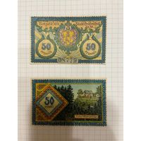 Нотгельд 50 пфеннигов. Германия. Веймарская республика Веспенштайн-0201-2