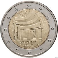 2 евро 2022 Мальта Храм Хал-Сафлиени UNC из ролла