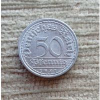 Werty71  Германия 50 пфеннигов 1921 А
