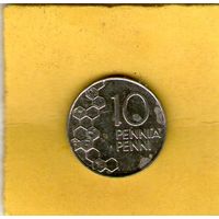 Финляндия 10 пенни 1990г.