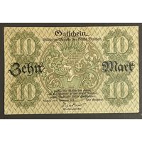 Банкнота 10 марок 1918 год. Бауцен. Веймарская республика