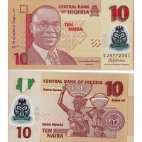 Нигерия 10 найра 2024 год UNC (полимер)