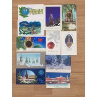 Открытки новогодние, СССР.
