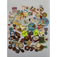 Значки СССР Одним лотом 70 шт. Тяжолая атлетика. С рубля