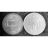 Французская Полинезия 1 франк 1999 UNC