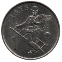 ЛАТВИЙСКАЯ РЕСПУБЛИКА. 1 ЛАТ 2008. ТРУБОЧИСТ.