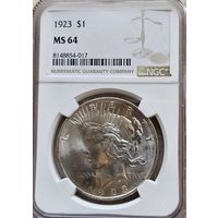 1 доллар США 1923 MS-64   Мирный доллар